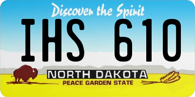 ND license plate IHS610