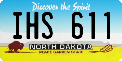 ND license plate IHS611