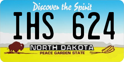 ND license plate IHS624