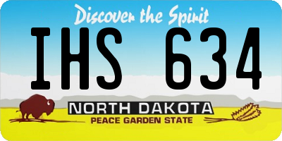 ND license plate IHS634