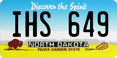ND license plate IHS649