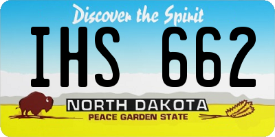 ND license plate IHS662