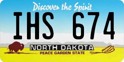 ND license plate IHS674