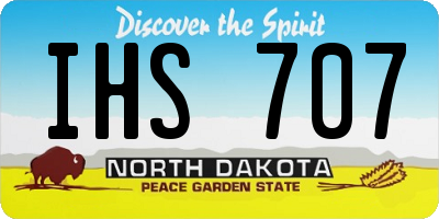 ND license plate IHS707