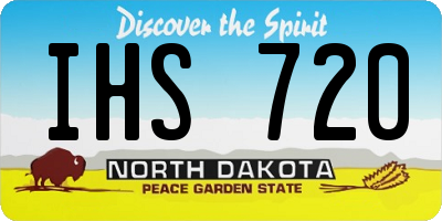 ND license plate IHS720