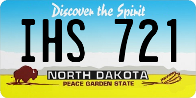 ND license plate IHS721