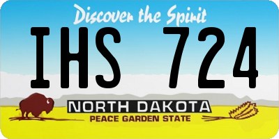 ND license plate IHS724