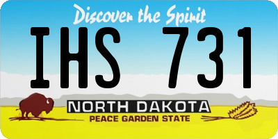 ND license plate IHS731