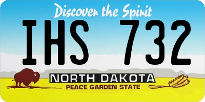 ND license plate IHS732