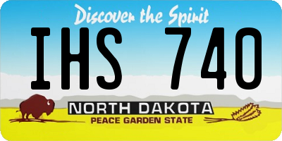 ND license plate IHS740
