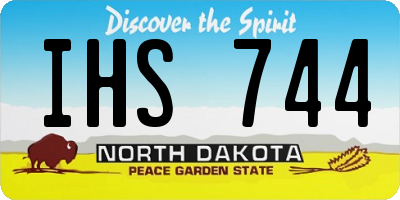 ND license plate IHS744