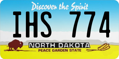 ND license plate IHS774