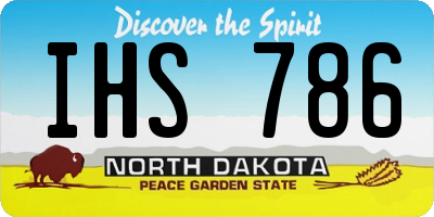 ND license plate IHS786