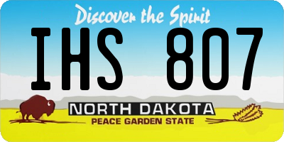 ND license plate IHS807
