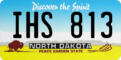 ND license plate IHS813