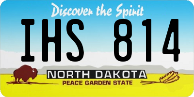 ND license plate IHS814