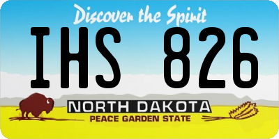 ND license plate IHS826