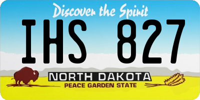 ND license plate IHS827