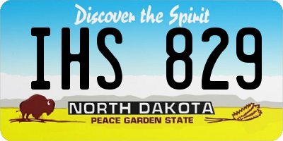 ND license plate IHS829