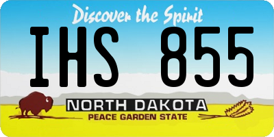 ND license plate IHS855