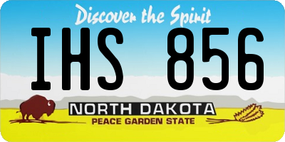 ND license plate IHS856