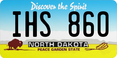 ND license plate IHS860