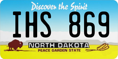 ND license plate IHS869