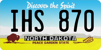ND license plate IHS870