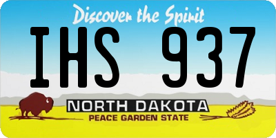 ND license plate IHS937