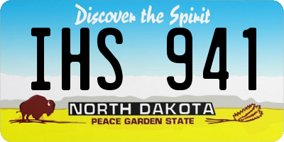 ND license plate IHS941