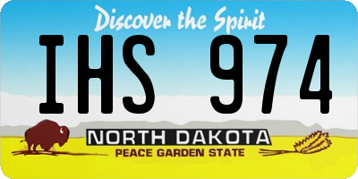 ND license plate IHS974