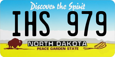 ND license plate IHS979