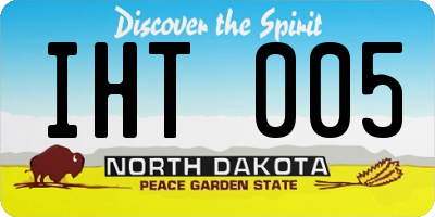 ND license plate IHT005