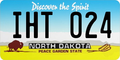 ND license plate IHT024