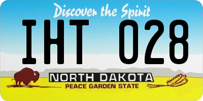 ND license plate IHT028