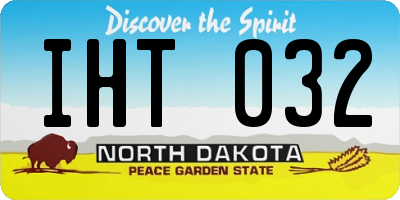 ND license plate IHT032