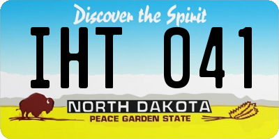 ND license plate IHT041