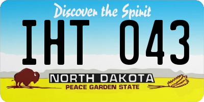 ND license plate IHT043