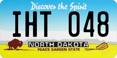 ND license plate IHT048
