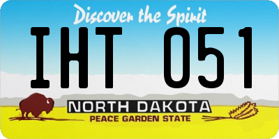 ND license plate IHT051