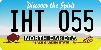 ND license plate IHT055