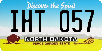 ND license plate IHT057
