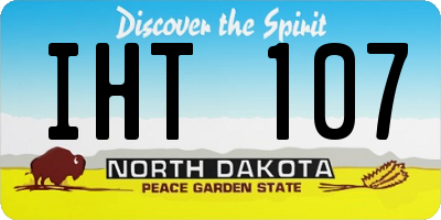 ND license plate IHT107