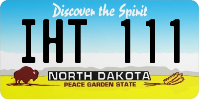 ND license plate IHT111