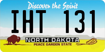 ND license plate IHT131
