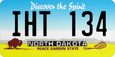 ND license plate IHT134