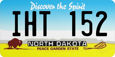 ND license plate IHT152