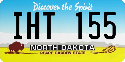 ND license plate IHT155