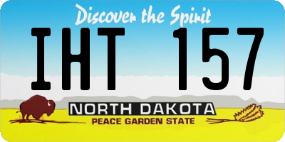 ND license plate IHT157