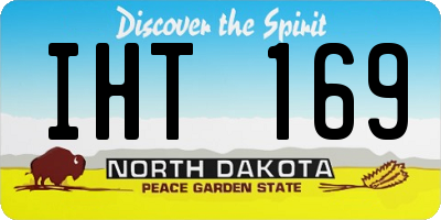 ND license plate IHT169